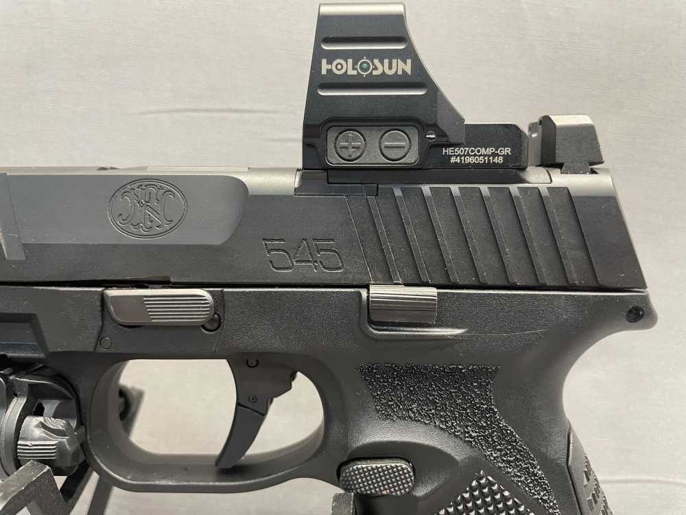 FN 545 Tactical 45ACP | 4.6" Barrel | Holosun Surefire | Factory Bag/Manual-img-9