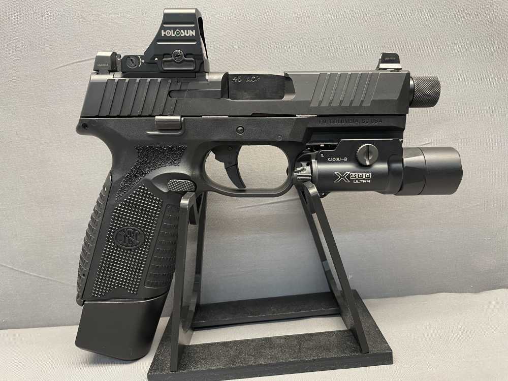 FN 545 Tactical 45ACP | 4.6" Barrel | Holosun Surefire | Factory Bag/Manual-img-1