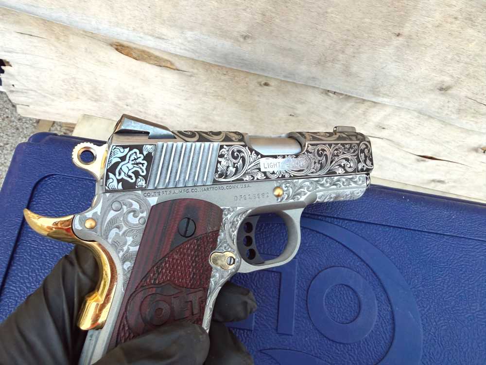 Colt Defender FULLY ENGRAVED Stainless Steel high polished!-img-10