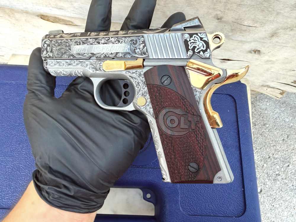 Colt Defender FULLY ENGRAVED Stainless Steel high polished!-img-18