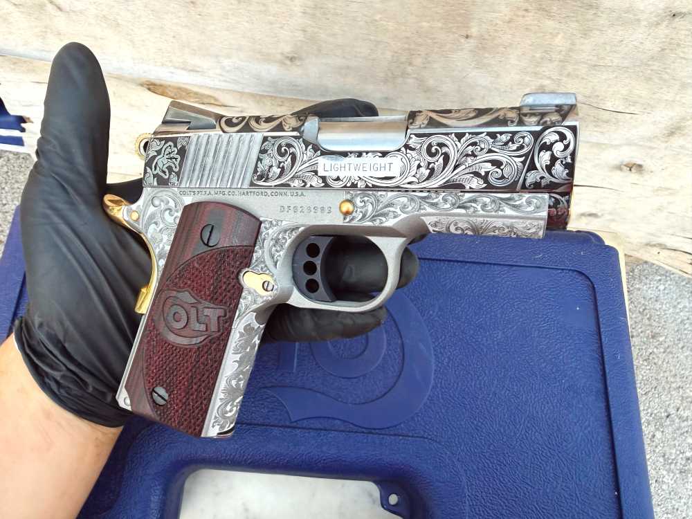 Colt Defender FULLY ENGRAVED Stainless Steel high polished!-img-14