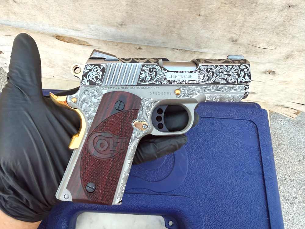 Colt Defender FULLY ENGRAVED Stainless Steel high polished!-img-13