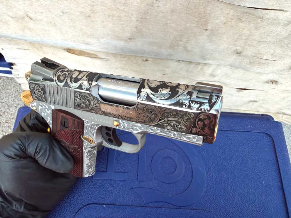 Colt Defender FULLY ENGRAVED Stainless Steel high polished!-img-12