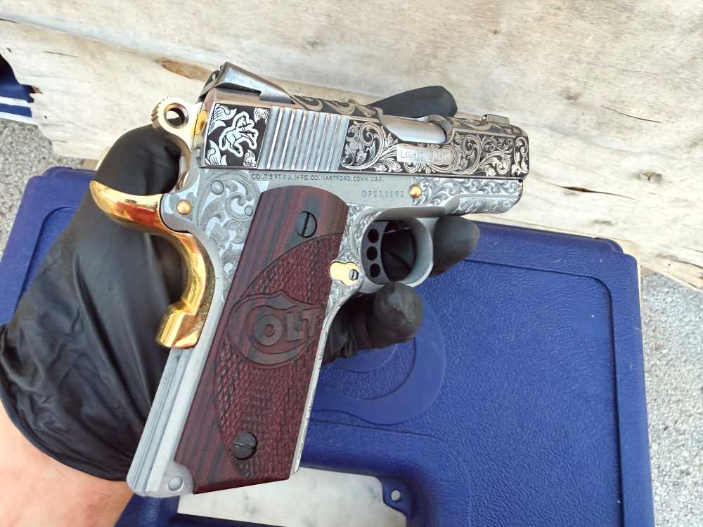 Colt Defender FULLY ENGRAVED Stainless Steel high polished!-img-17