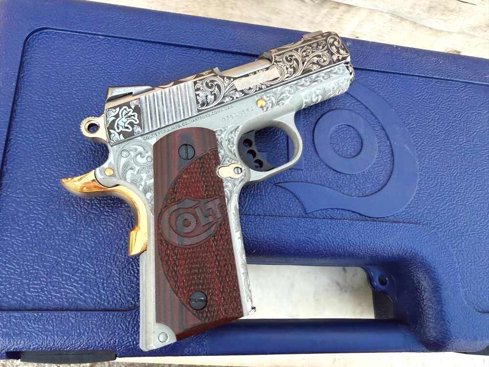 Colt Defender FULLY ENGRAVED Stainless Steel high polished!-img-9