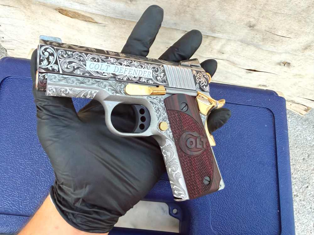 Colt Defender FULLY ENGRAVED Stainless Steel high polished!-img-21