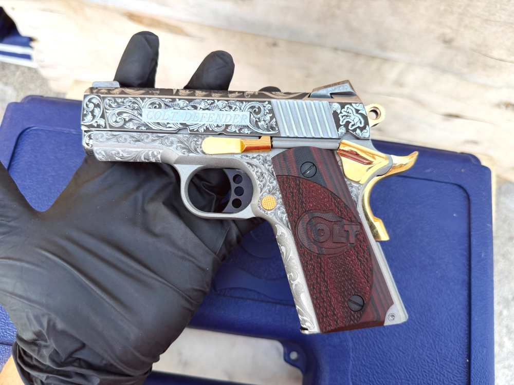 Colt Defender FULLY ENGRAVED Stainless Steel high polished!-img-25