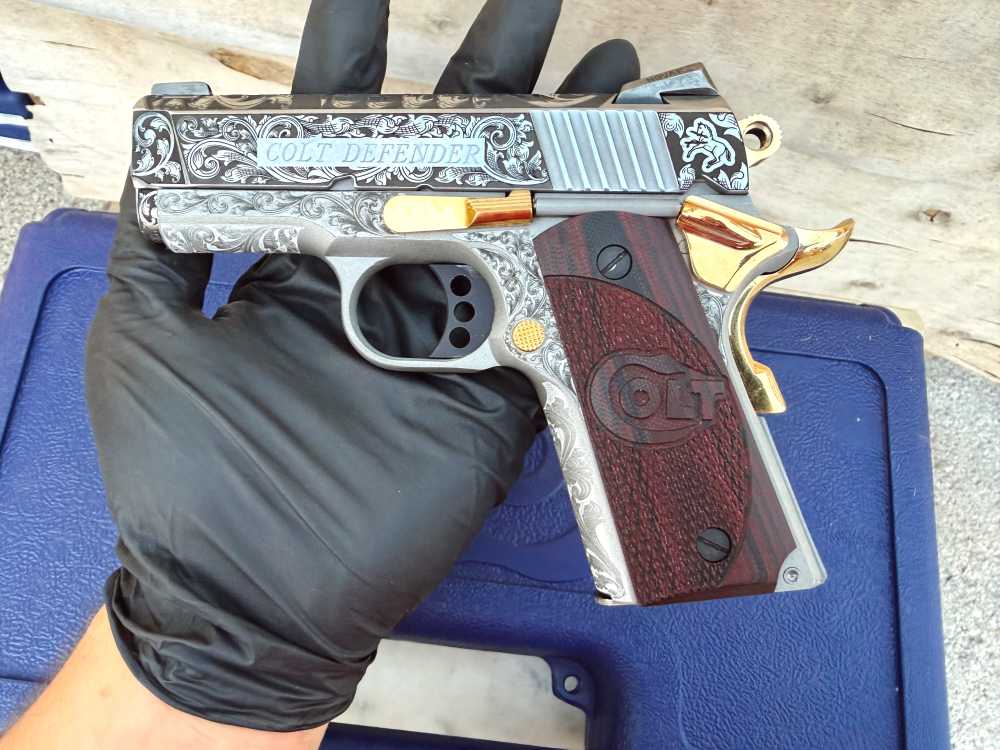 Colt Defender FULLY ENGRAVED Stainless Steel high polished!-img-16