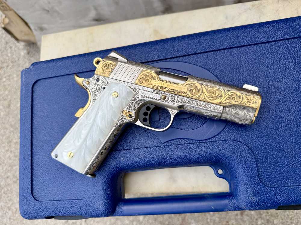 Colt Combat Commander 24k Gold & Nickel ENGRAVED-img-7