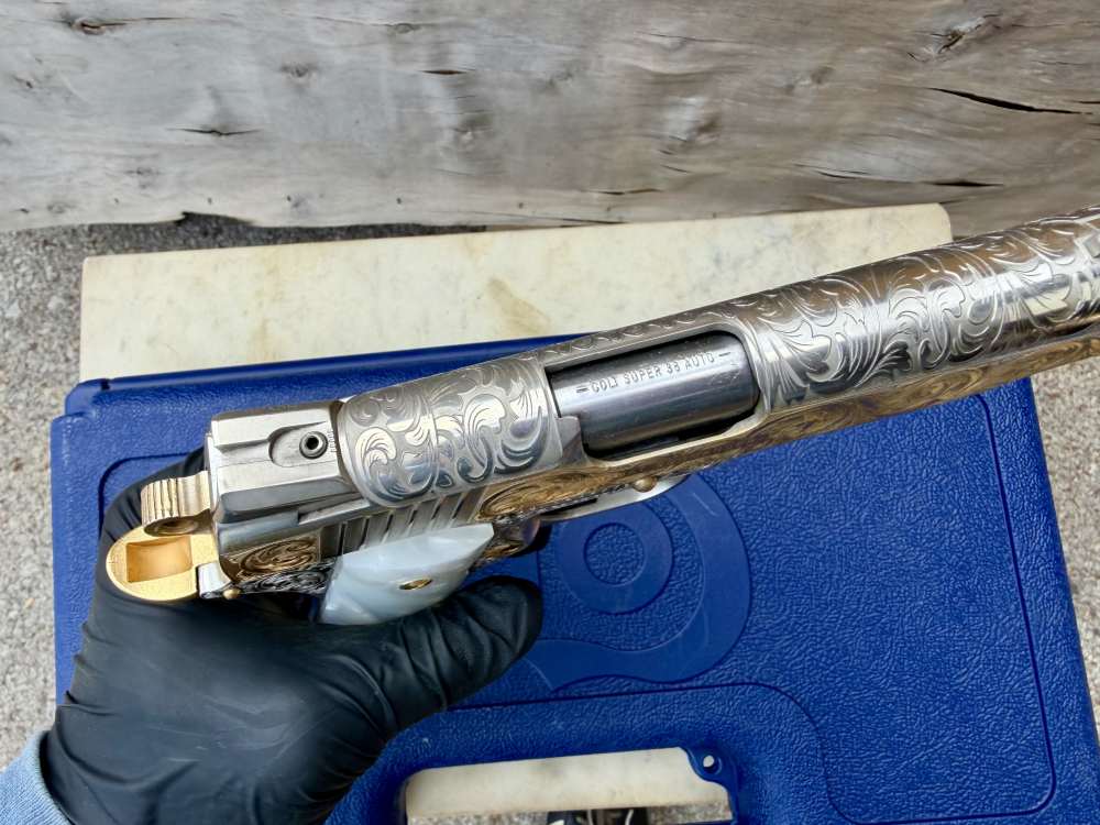 Colt Combat Commander 24k Gold & Nickel ENGRAVED-img-12