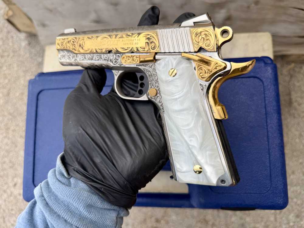 Colt Combat Commander 24k Gold & Nickel ENGRAVED-img-21