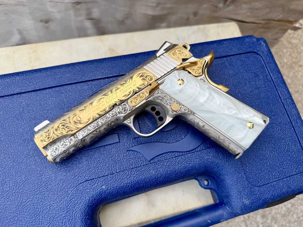 Colt Combat Commander 24k Gold & Nickel ENGRAVED-img-2