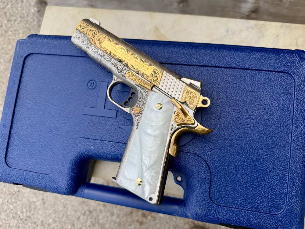 Colt Combat Commander 24k Gold & Nickel ENGRAVED-img-5