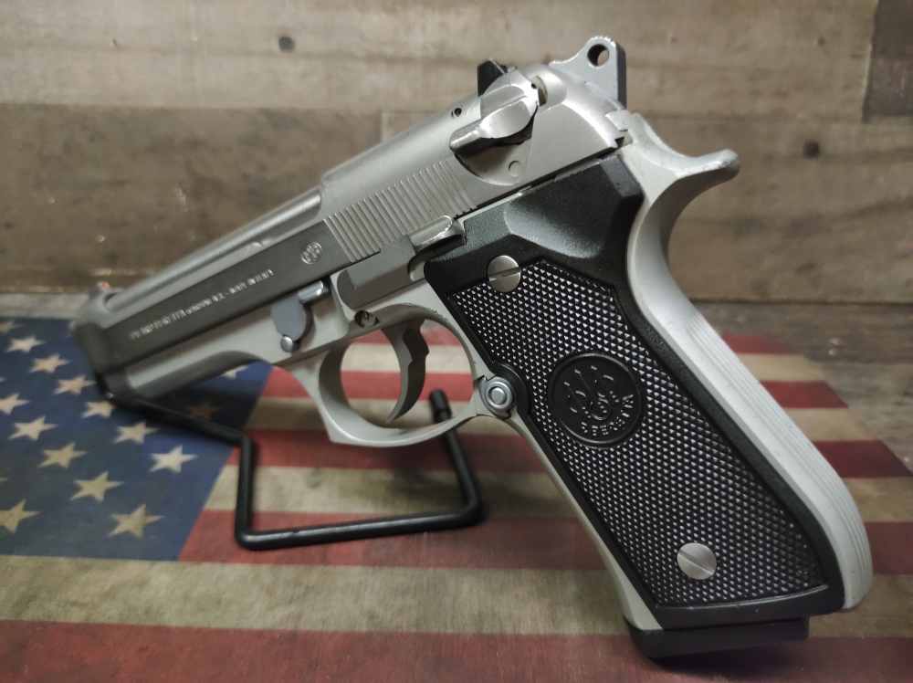 LOOK! GREAT COND. BERETTA 92-FS Stainless 9mm w/Mag 15+1 Mfg1994 PENNY! NR-img-2