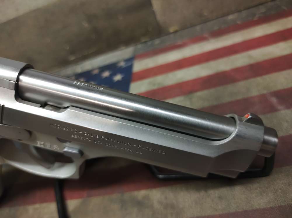 LOOK! GREAT COND. BERETTA 92-FS Stainless 9mm w/Mag 15+1 Mfg1994 PENNY! NR-img-30