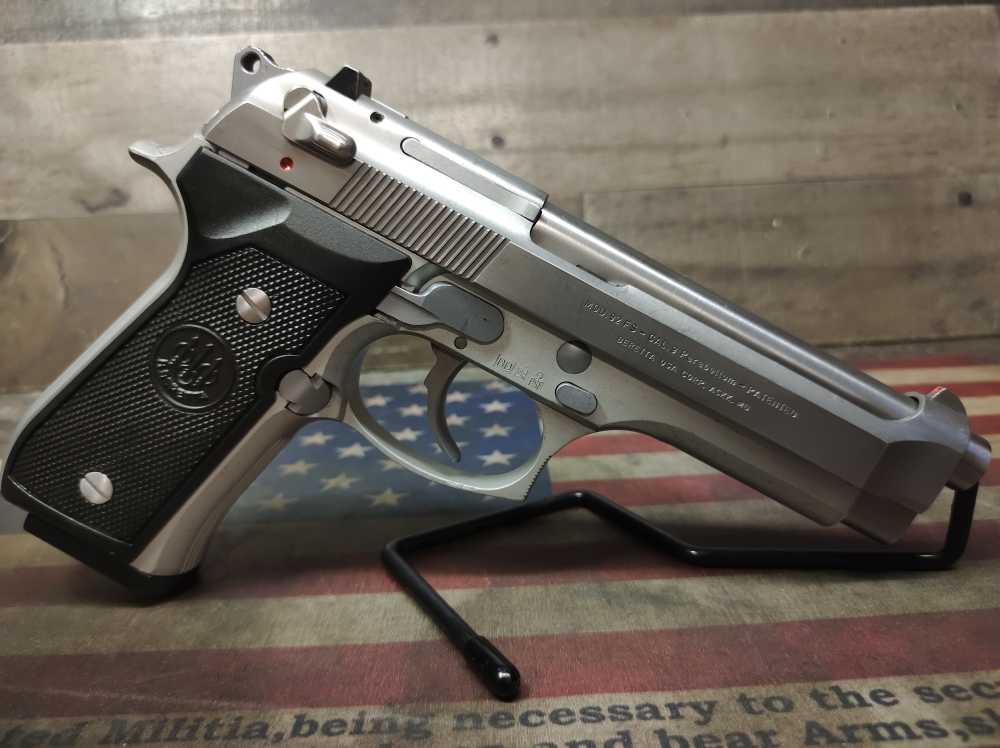 LOOK! GREAT COND. BERETTA 92-FS Stainless 9mm w/Mag 15+1 Mfg1994 PENNY! NR-img-3