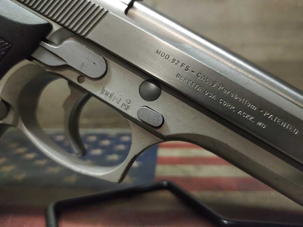 LOOK! GREAT COND. BERETTA 92-FS Stainless 9mm w/Mag 15+1 Mfg1994 PENNY! NR-img-27