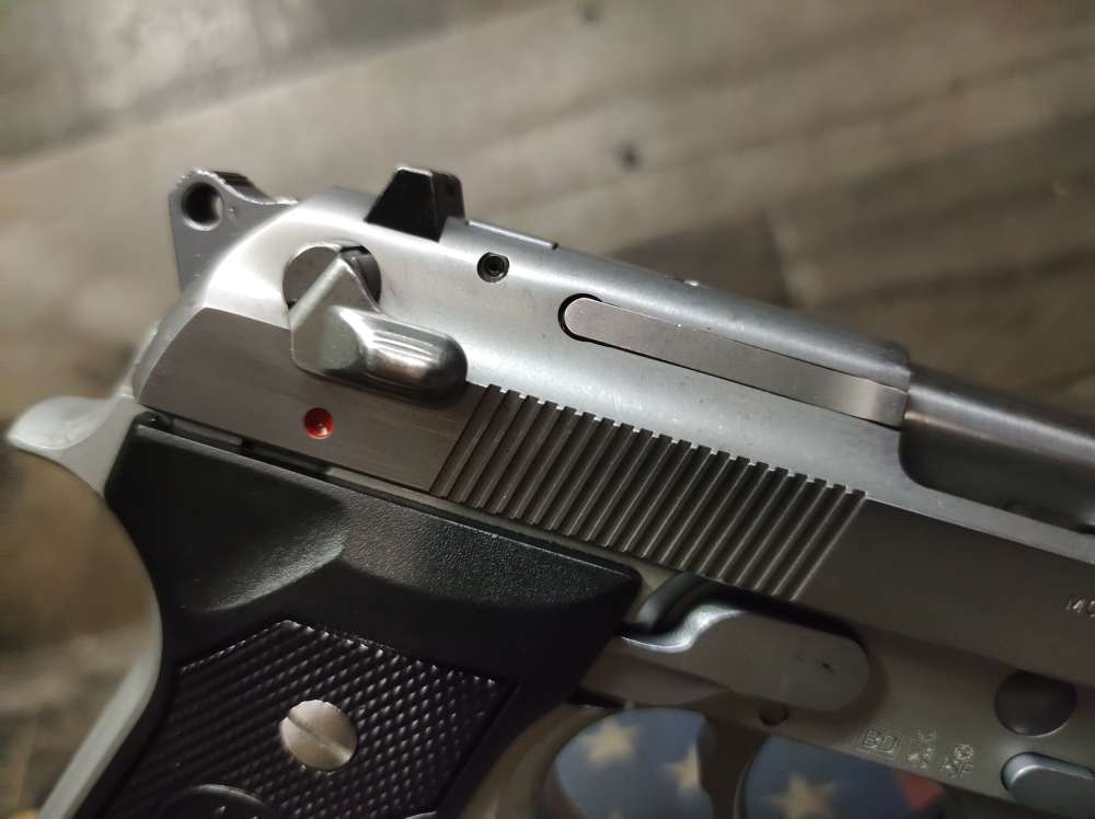 LOOK! GREAT COND. BERETTA 92-FS Stainless 9mm w/Mag 15+1 Mfg1994 PENNY! NR-img-32
