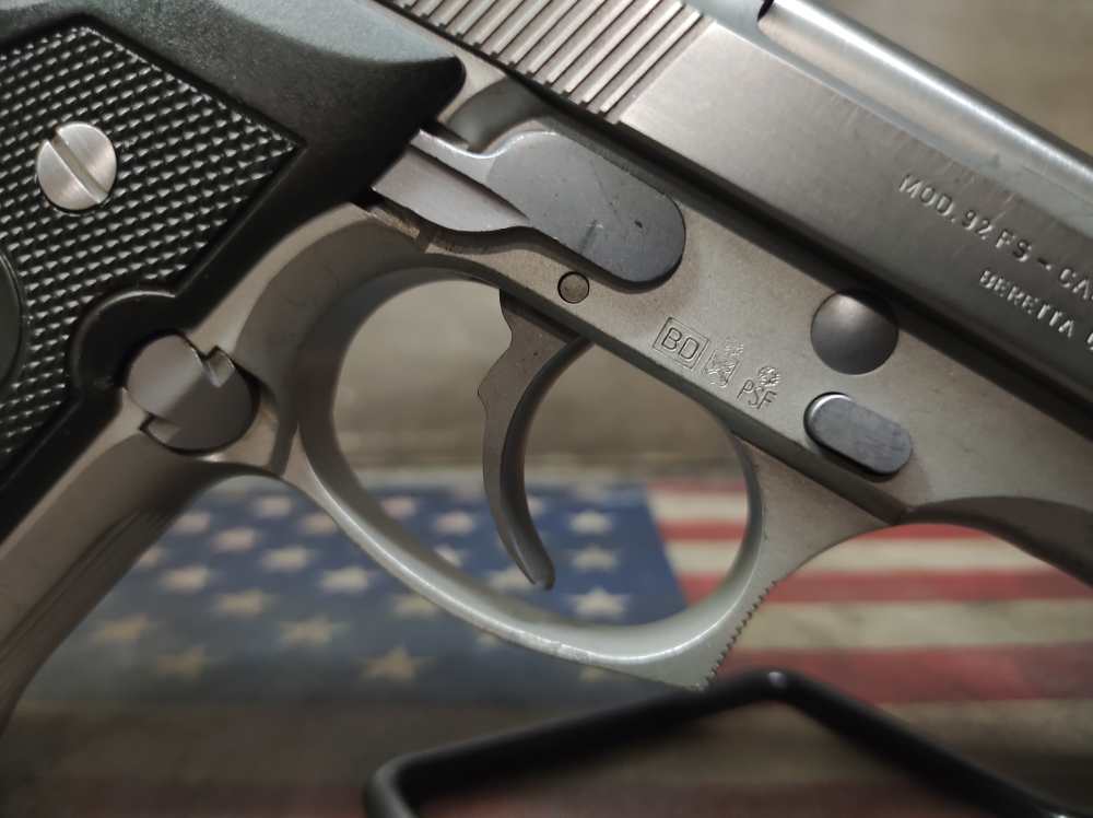 LOOK! GREAT COND. BERETTA 92-FS Stainless 9mm w/Mag 15+1 Mfg1994 PENNY! NR-img-26