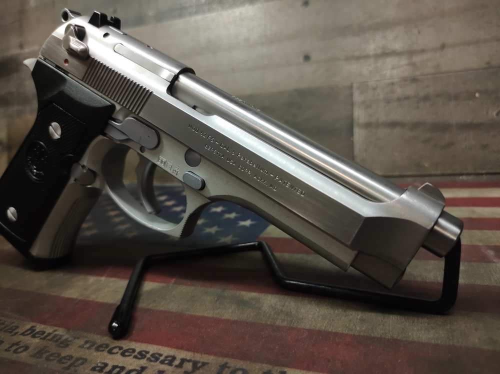 LOOK! GREAT COND. BERETTA 92-FS Stainless 9mm w/Mag 15+1 Mfg1994 PENNY! NR-img-4