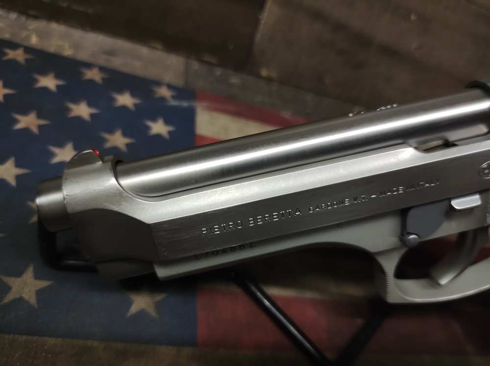 LOOK! GREAT COND. BERETTA 92-FS Stainless 9mm w/Mag 15+1 Mfg1994 PENNY! NR-img-12