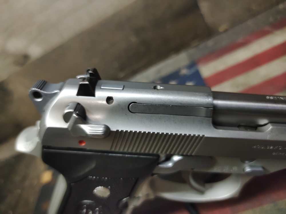 LOOK! GREAT COND. BERETTA 92-FS Stainless 9mm w/Mag 15+1 Mfg1994 PENNY! NR-img-31
