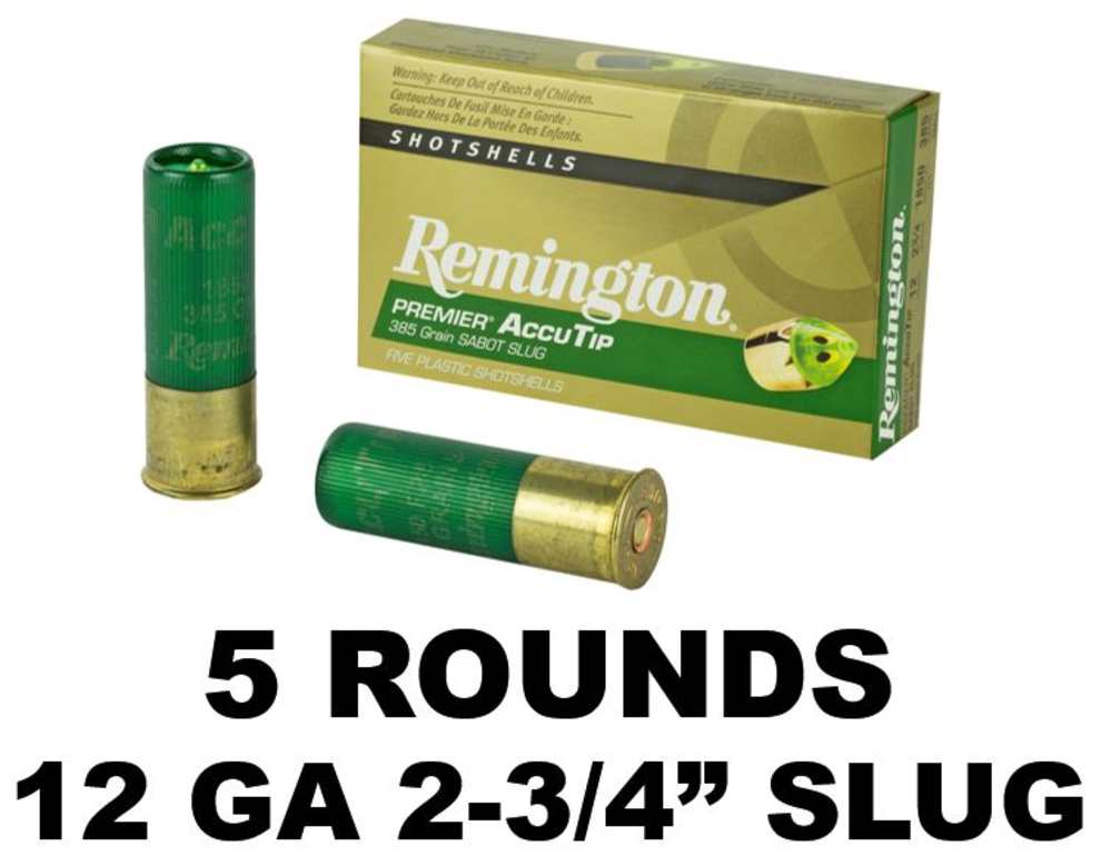 Remington 12 Ga Premier Accutip Sabot Slug 2-3/4in 385 Grain 5rds 20727-img-0