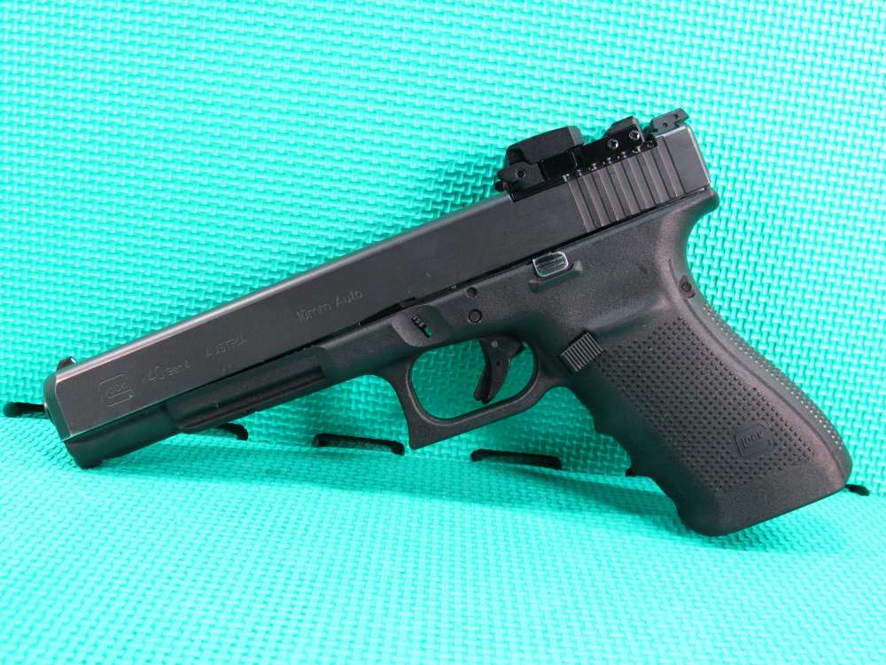 Glock Model 40 Gen 4 Blued 10mm Long Slide 1 Mag & VISM Flip Up Red Dot  -img-7