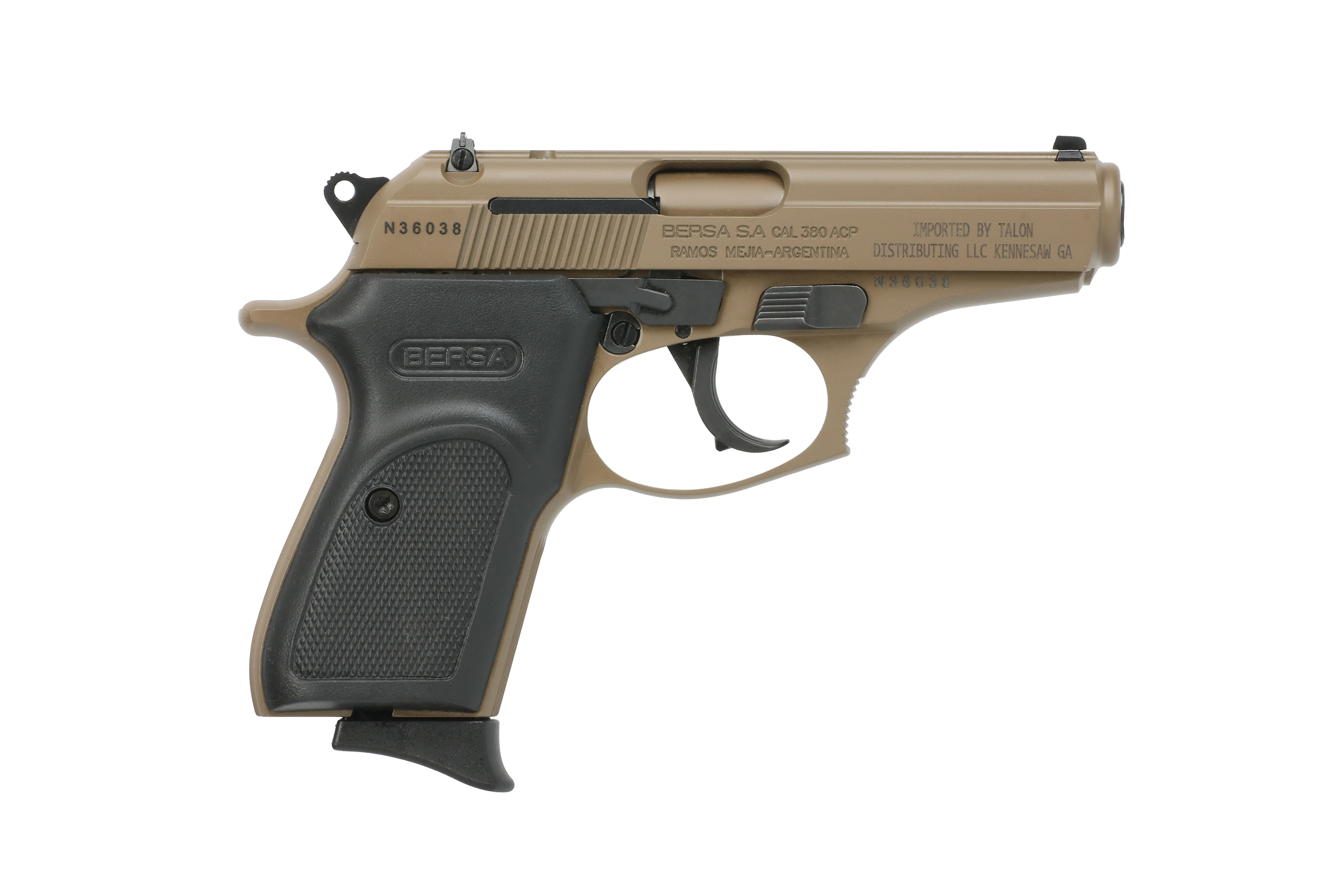 T380MFDE8 Bersa Thunder 380 ACP 3.5" 8 + 1rd Flat Dark Earth Cerakote-img-0