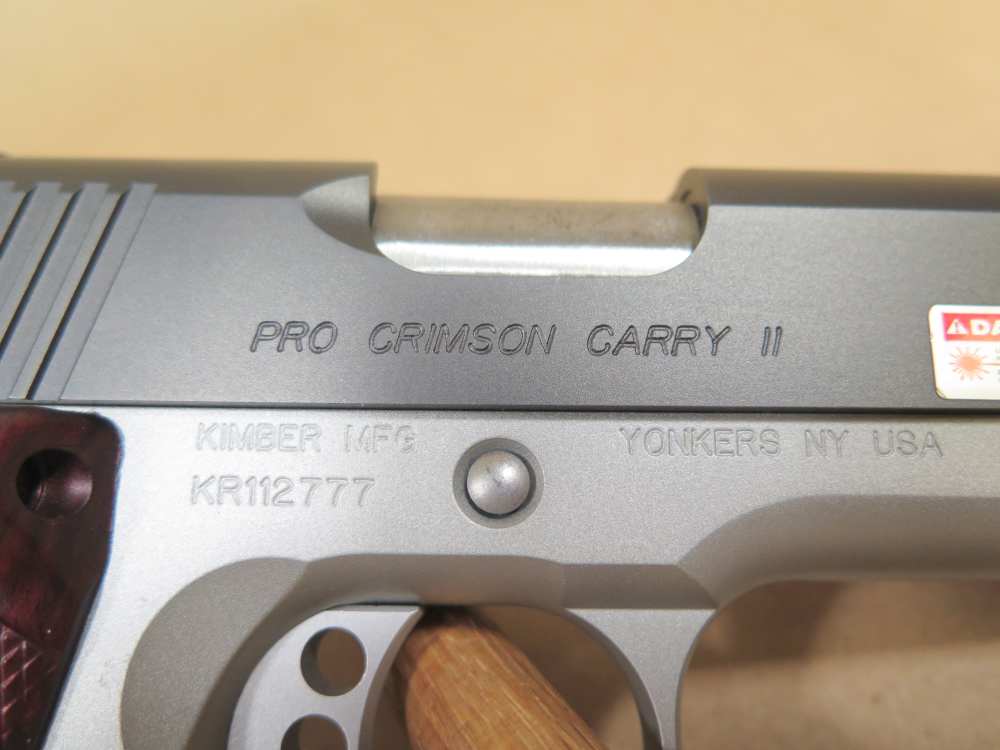 Kimber 1911 Pro Carry II Crimson Trace 45 W/22 Conversion Kit No Reserve-img-9