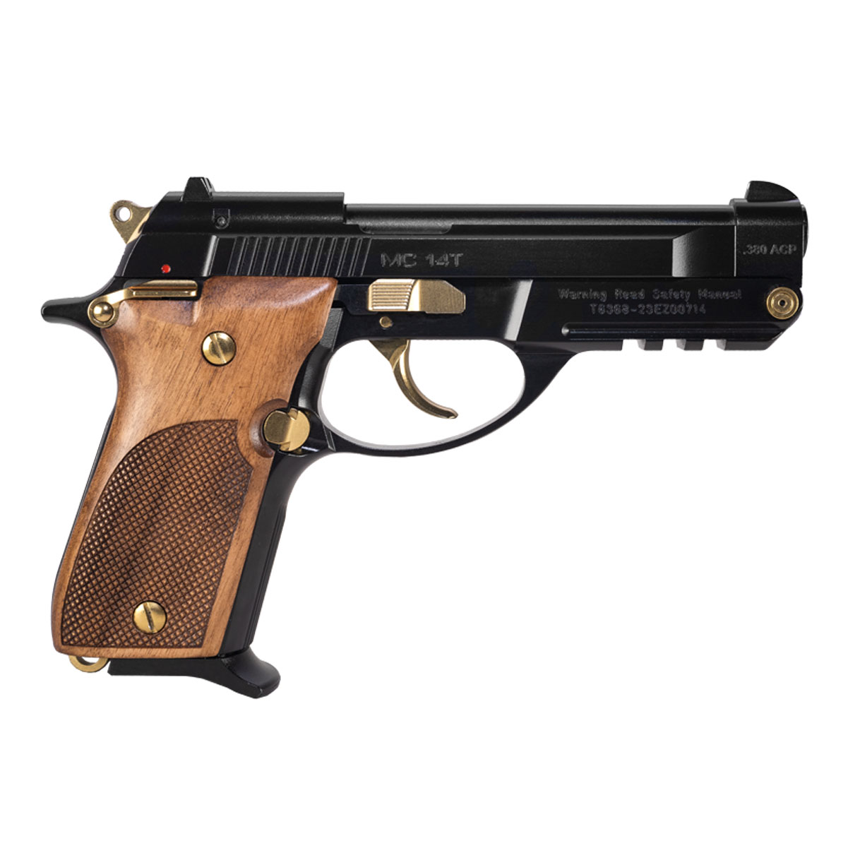 EAA Girsan MC 14T Tip-Up 380 ACP 4.5in 13rd Black Gloss/Gold Pistol 390875-img-2
