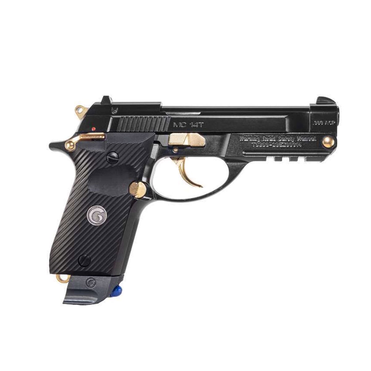 EAA Girsan MC 14T Tip-Up 380 ACP 4.5in 13rd Black Gloss/Gold Pistol 390875-img-1