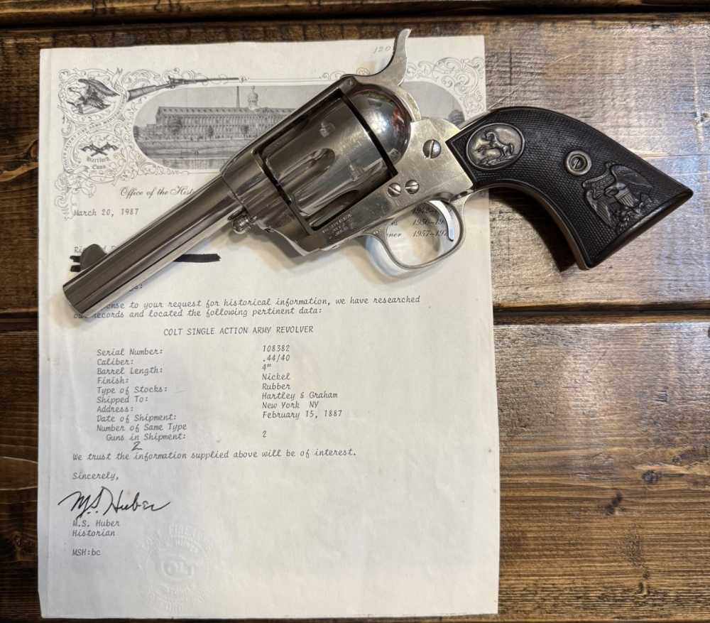 Colt Single action Sheriff’s Model circa 1887. Mint. Factory letter.-img-0