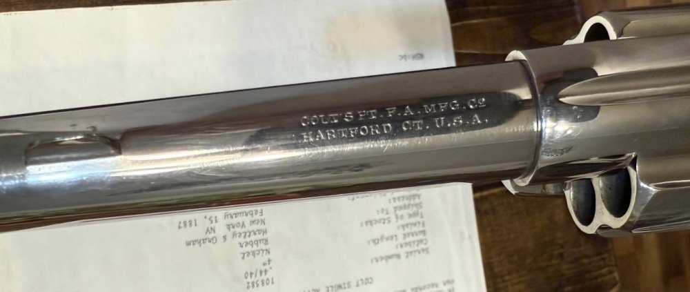Colt Single action Sheriff’s Model circa 1887. Mint. Factory letter.-img-4