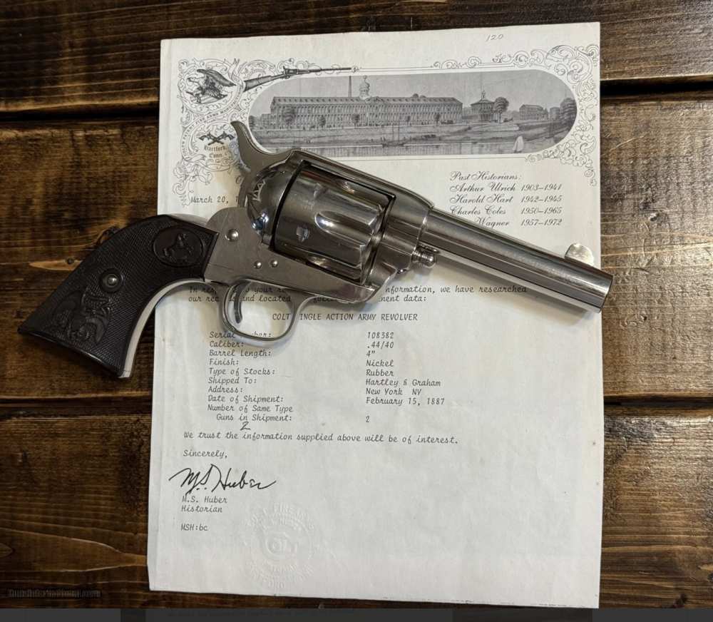 Colt Single action Sheriff’s Model circa 1887. Mint. Factory letter.-img-1