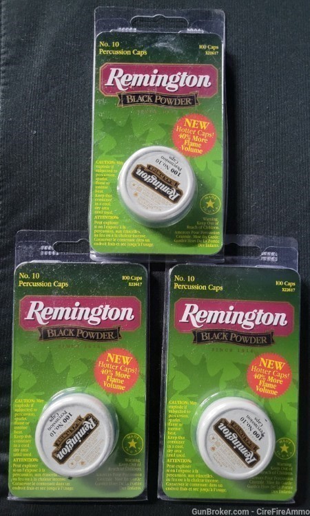 Remington #10 Percussion Caps Black Powder No.10 remington (300 count)-img-0