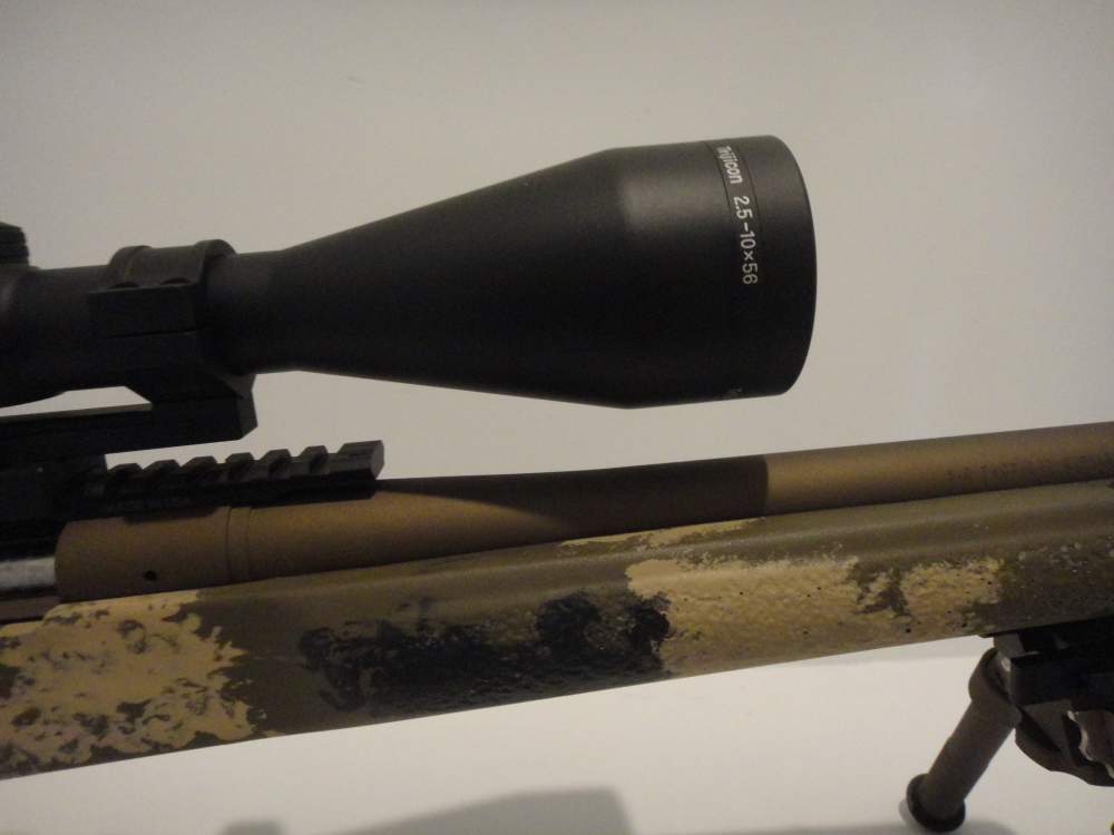 Remington 700 custom rifle Trijicon scope Manners stock DBM threaded-img-3