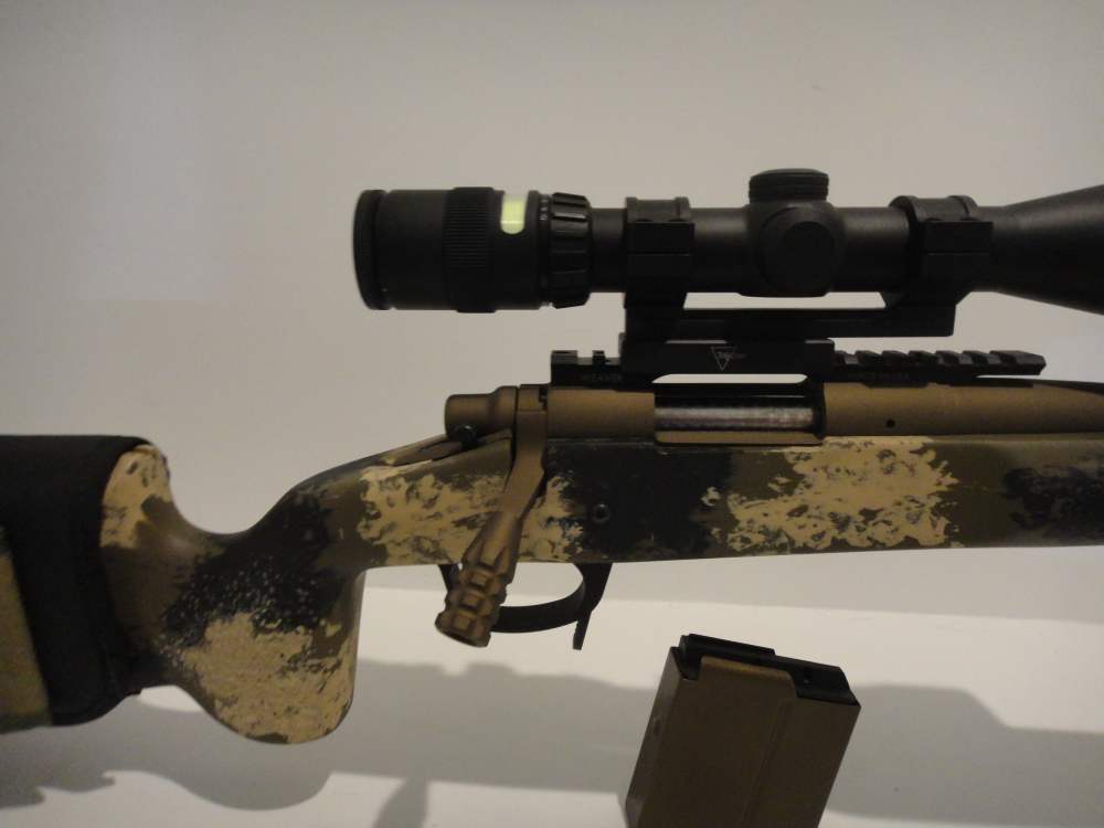 Remington 700 custom rifle Trijicon scope Manners stock DBM threaded-img-2