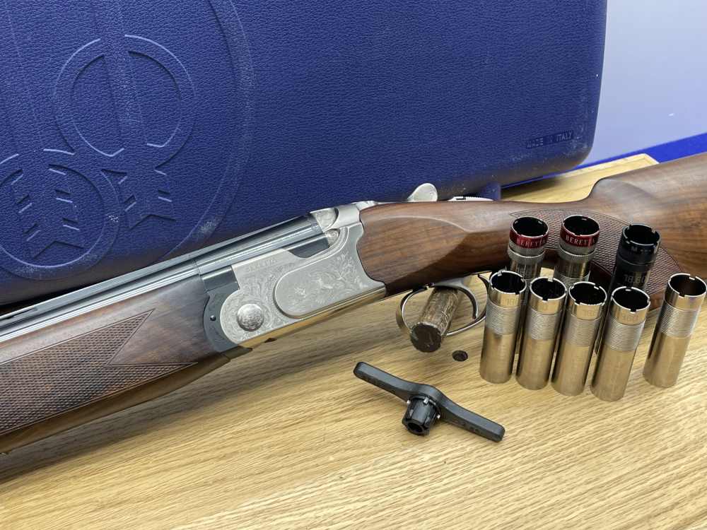 Beretta 690 Field III 12 GA 28" Blue *GORGEOUS GAME SCENE ENGRAVED O/U*-img-3