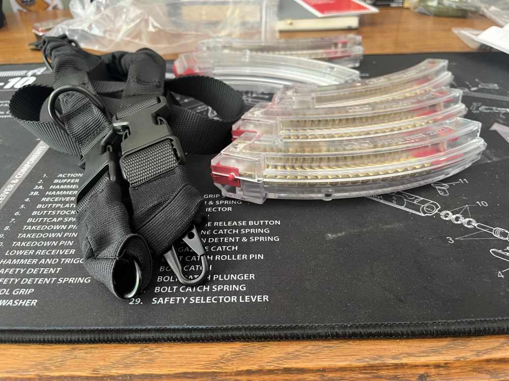 (5) Butler Creek 10/22 25 rnd mags with ammo and bonus sling-img-4