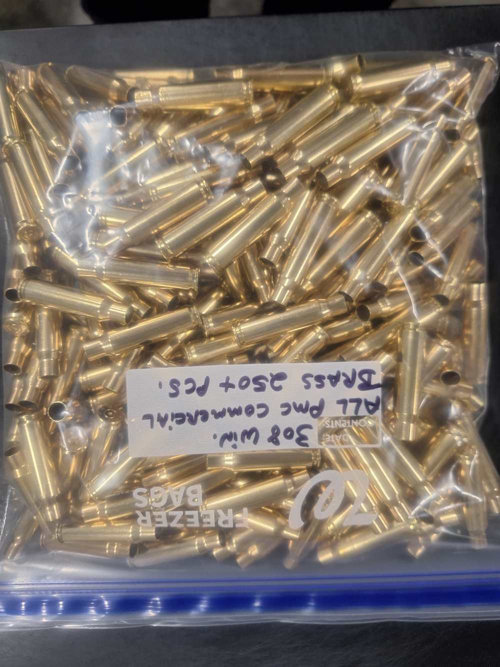 308 winchester once fired brass all pmc commercial 250 plus pcs.-img-0