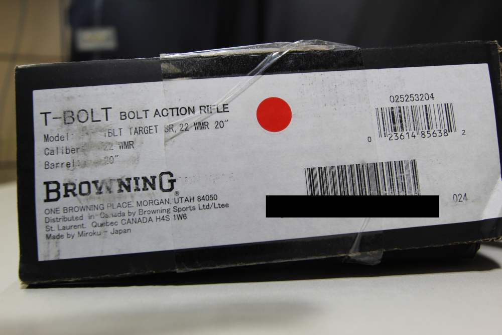 NIB BROWNING T-BOLT TARGET 22 WMR STRIGHT PULL BOLT RIFLE 20" 025253204-img-2