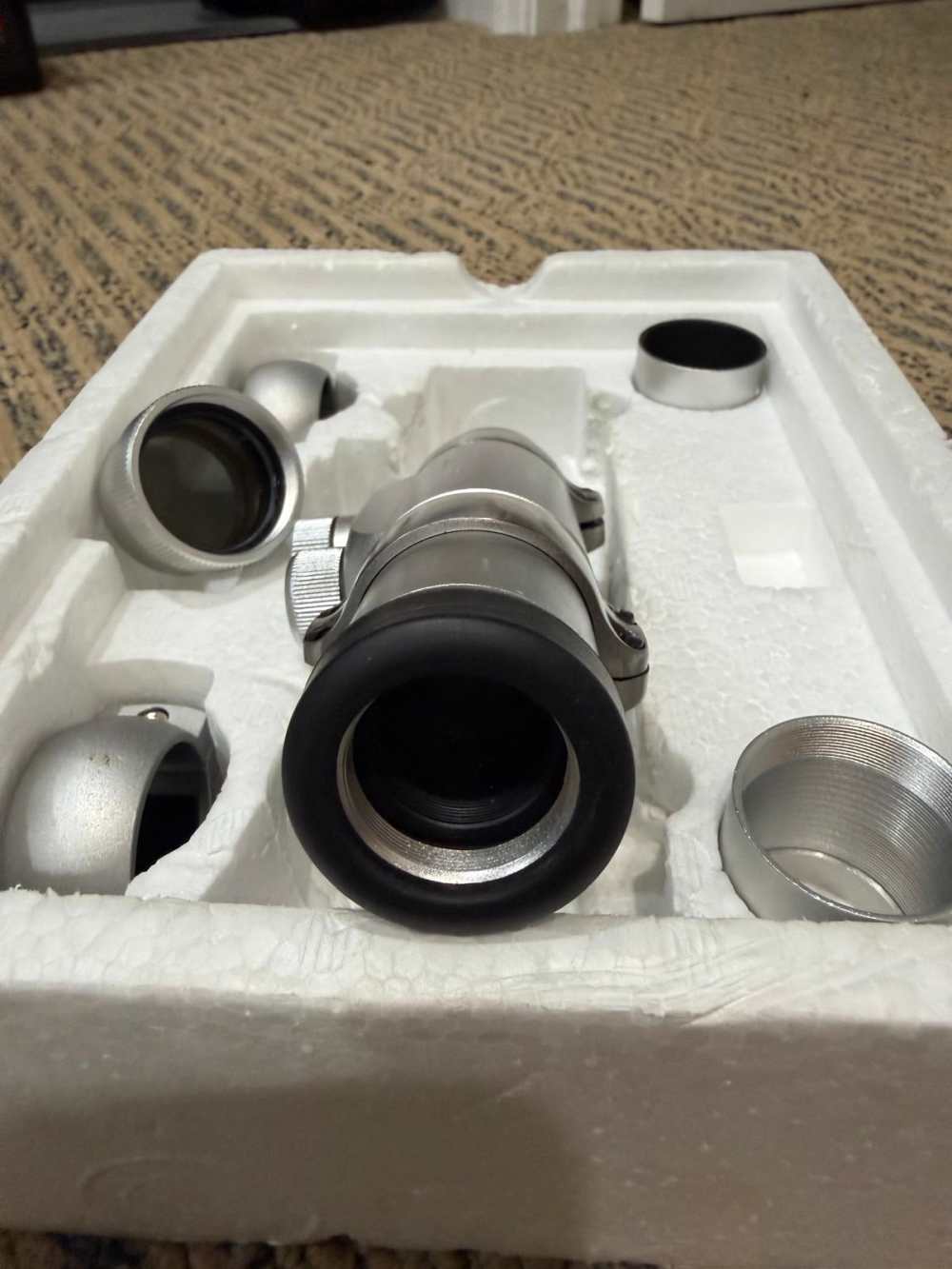 Vintage Tasco ProPoint 2 Silver 30mm Red Dot Sight Japan Complete w/ Box & -img-1