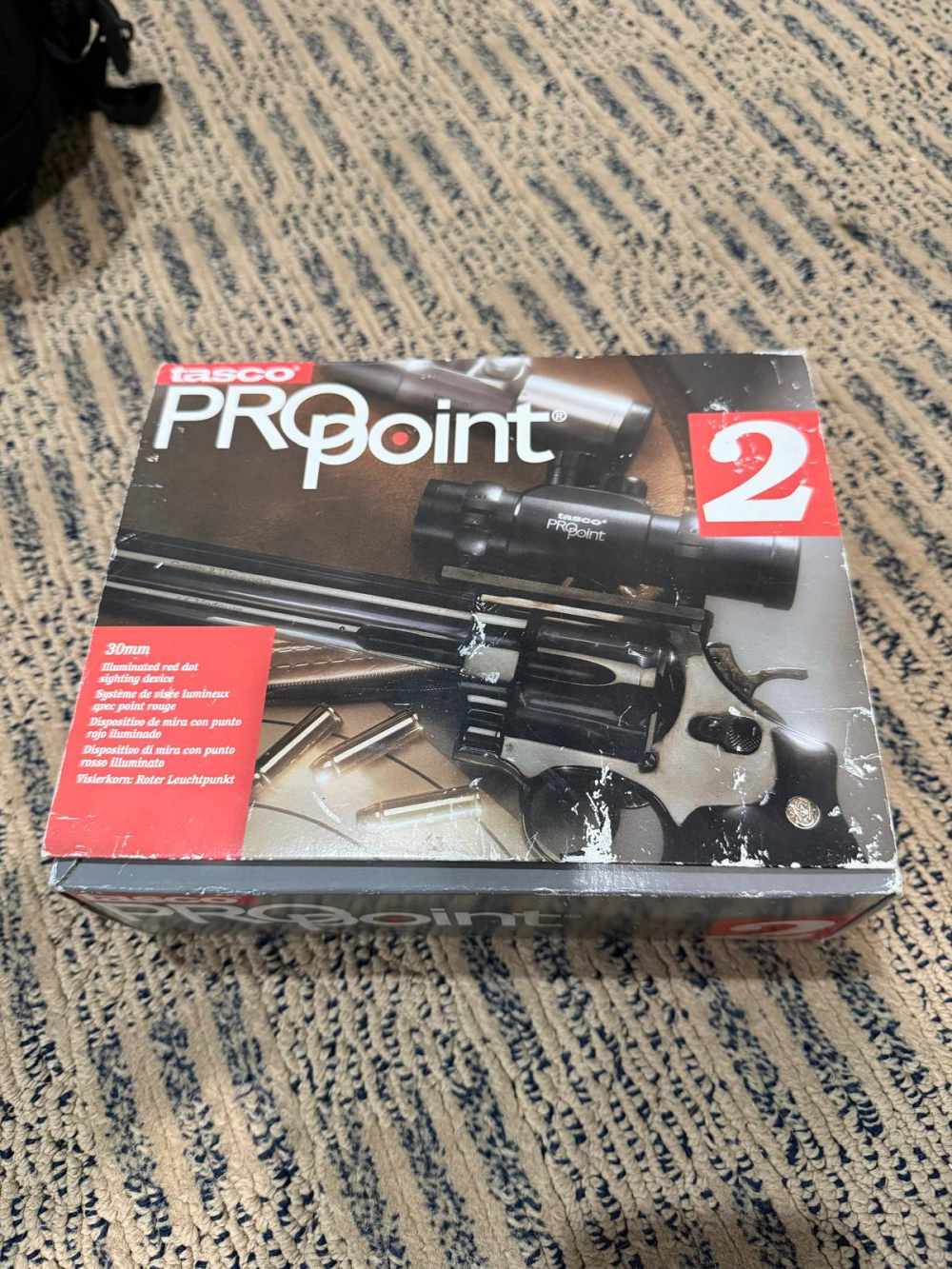 Vintage Tasco ProPoint 2 Silver 30mm Red Dot Sight Japan Complete w/ Box & -img-4