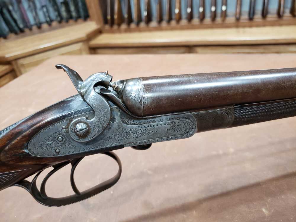 Antique JP Clabrough & Bros 12 Ga SxS Side Lever Hammer Shotgun 30" Bbls-img-2