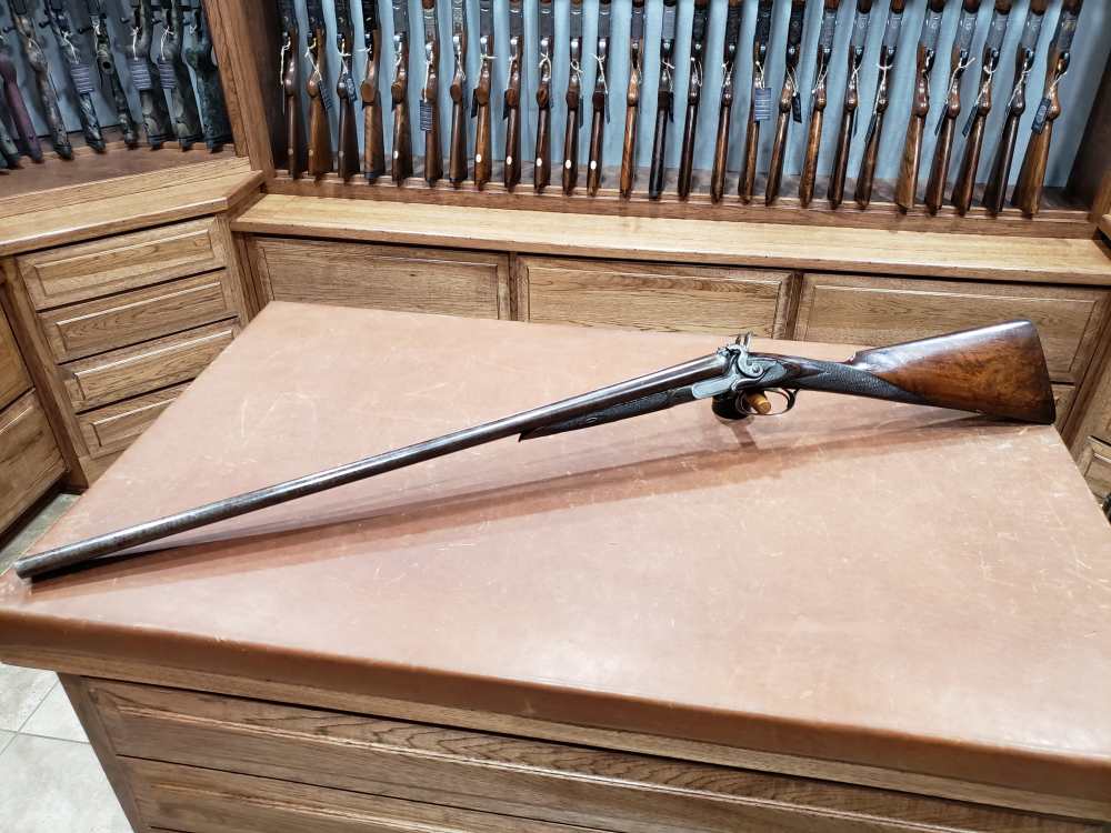 Antique JP Clabrough & Bros 12 Ga SxS Side Lever Hammer Shotgun 30" Bbls-img-1