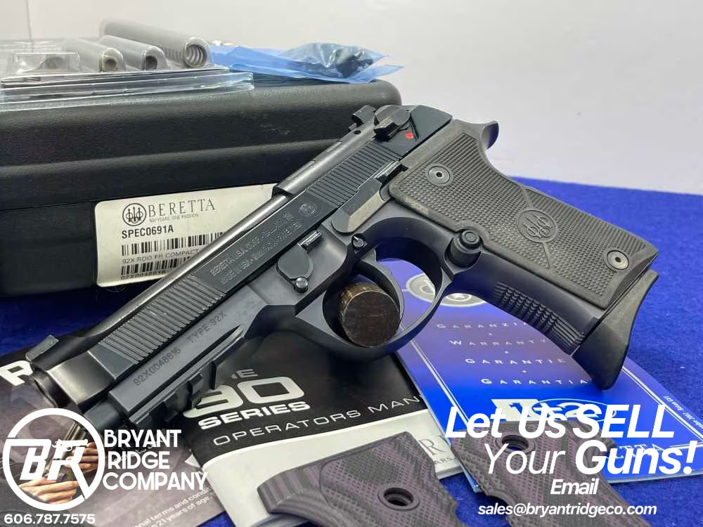 Beretta 92X RDO FR Compact 9mm 4.25" Blk *BATTLE PROVEN RELIABILITY PISTOL*-img-0