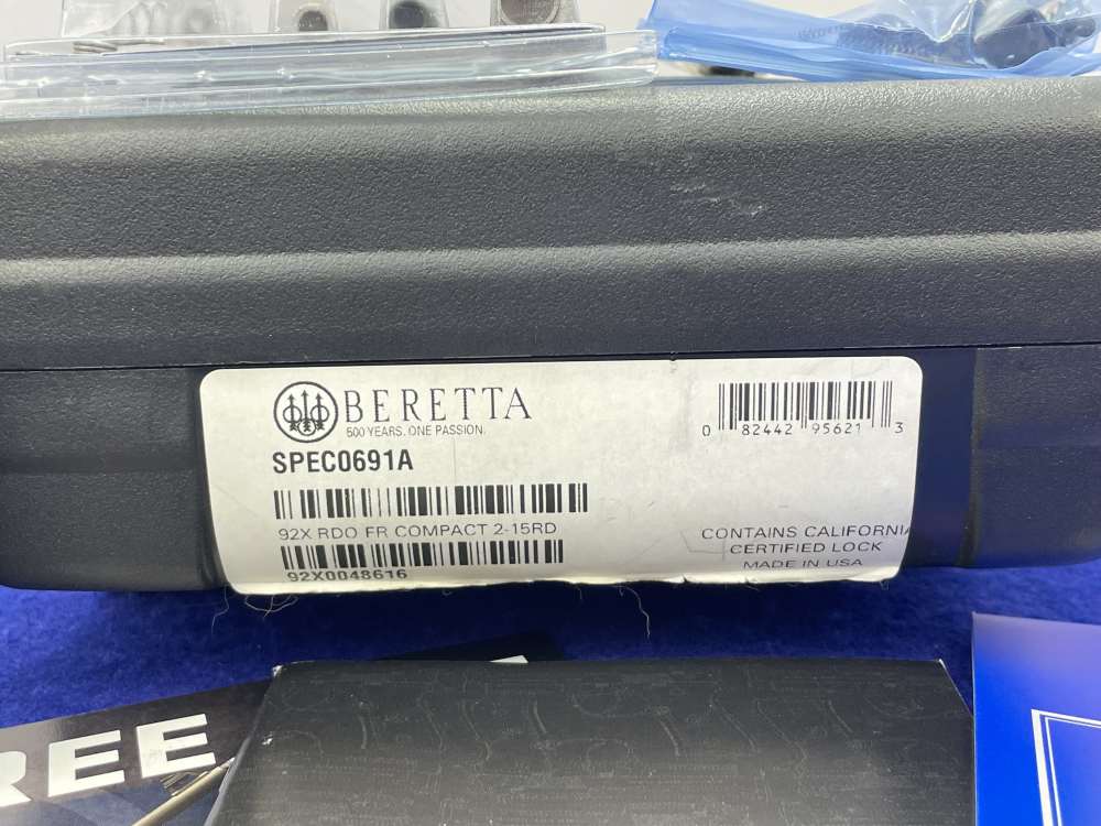 Beretta 92X RDO FR Compact 9mm 4.25" Blk *BATTLE PROVEN RELIABILITY PISTOL*-img-4