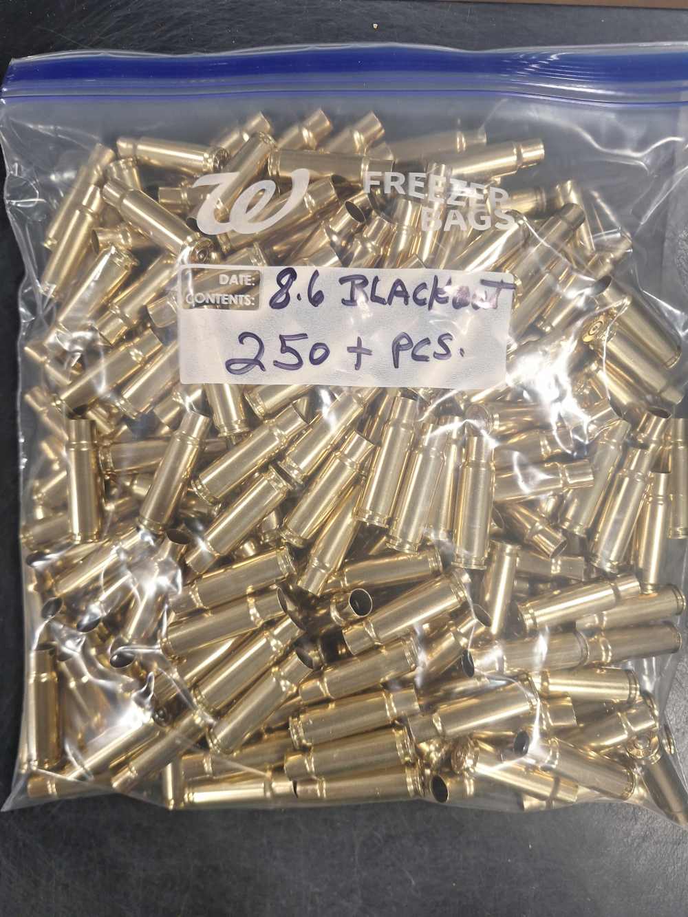 8.6 blackout once fired brass 250 pcs. All starline Free Shipping -img-0