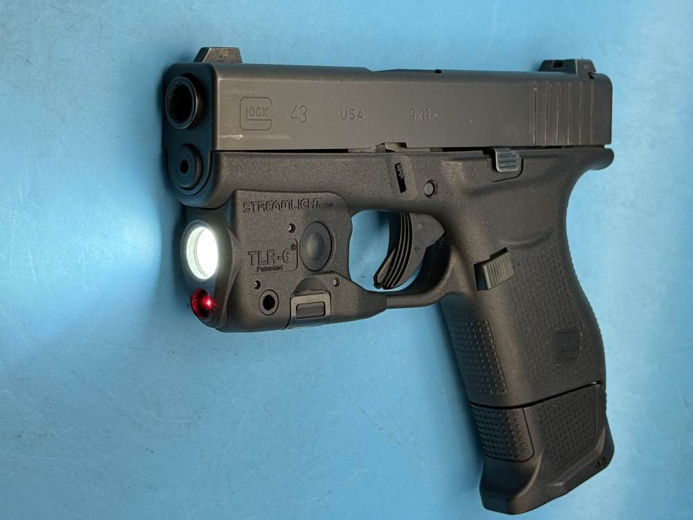 Glock 43 9mm Slimline Subcompact G43 Police Trade In GNS Streamlight TLR-6 -img-3